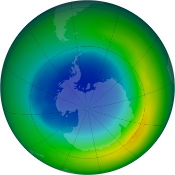 September 1988 monthly mean Antarctic ozone